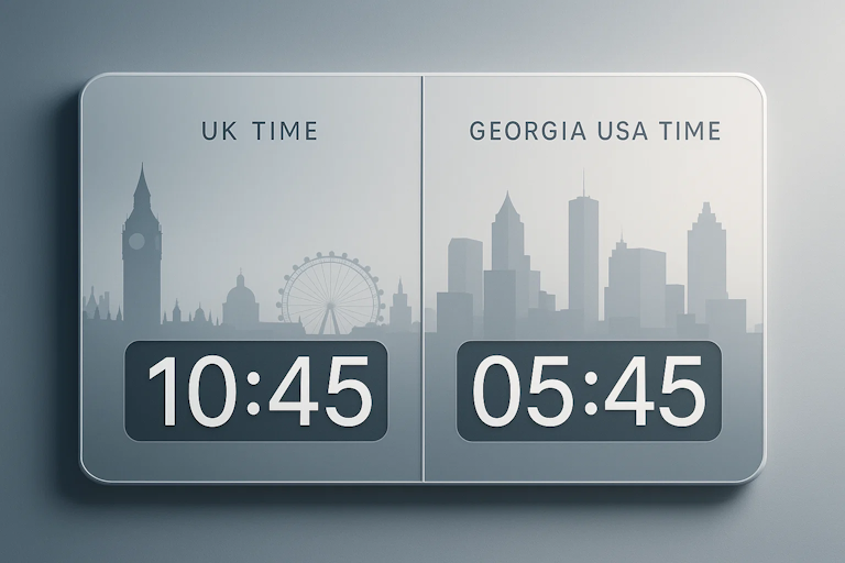 UK and Georgia Time